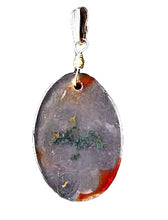 Load image into Gallery viewer, Abstract Moss Crane! Natural Red Limbcast Pendant Bead 507044A