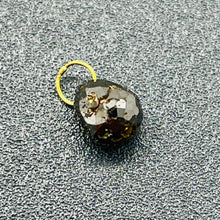 Load image into Gallery viewer, .71cts Natural Black Conflict Free Diamond 18K Pendant Bead | 5x4.25mm |