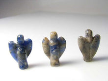 Load image into Gallery viewer, 2 Loving Hand Carved Blue Sodalite Guardian Angels 9284SD | 21x14x8mm | Blue white - PremiumBead Alternate Image 2