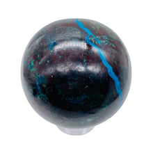 Load image into Gallery viewer, Chrysocolla Cuprite Scry Crystal Round | 65mm | Blue/Copper | 1 Sphere