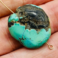Load image into Gallery viewer, Natural Turquoise Nugget Focus Master 31cts Bead | 25x22x7mm | Blue Brown | 1|