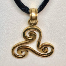 Load image into Gallery viewer, Celtic 18K Vermeil Triskele Charm Pendant 10128C - PremiumBead Alternate Image 4