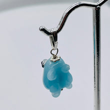 Load image into Gallery viewer, Lampwork Frog Sterling Silver Frog | 1" Long | Periwinkle Blue | 1 Pendant |