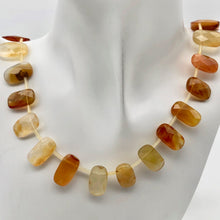 Load image into Gallery viewer, Premium! Faceted Natural Carnelian Agate 18x10x6mm Rectangular Bead Strand - PremiumBead Primary Image 1
