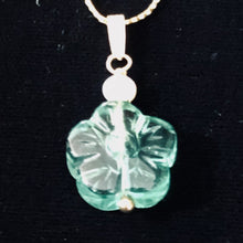 Load image into Gallery viewer, Fluorite and Pearl 14K Gold Filled Flower | 1" Long | Blue | 1 Pendant |
