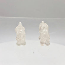Load image into Gallery viewer, Wild Hand Carved Clear Quartz Elephant Figurine | 20x15x7mm | Clear - PremiumBead Alternate Image 6