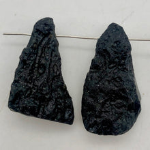 Load image into Gallery viewer, Meteor Fragments Pendant Beads | 9 grams | 2 Beads | Black | 31x16x8- 28x19x8mm - PremiumBead Alternate Image 3