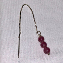 Load image into Gallery viewer, Pink Sapphire & Silver Threader Earrings 310709 - PremiumBead Alternate Image 2