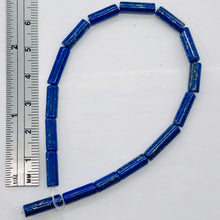 Load image into Gallery viewer, Lapis Lazuli Half-Strand Tube | 9x4 mm | Blue/Silver | 25 Beads |