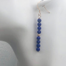 Load image into Gallery viewer, Natural AAA Lapis with 14K Rose Gold Filled Earrings | 2"Long | Blue |