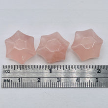 Load image into Gallery viewer, 3 Carved Rose Quartz 6-Point 16x9mm Star Beads 9245RQ | 16x9mm | Pink