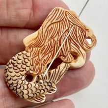 Load image into Gallery viewer, Splash Hand Carved Mermaid Centerpiece Bead | 42x26x5mm | - PremiumBead Alternate Image 6