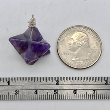 Load image into Gallery viewer, Kabbalah Carved Amethyst Merkaba Star and Sterling Silver Pendant 509288AMS - PremiumBead Alternate Image 4
