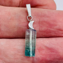 Load image into Gallery viewer, Fluorite Sterling Silver Drop/Dangle Pendant | 1" Long | Blue | 1 Pendant |