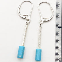 Load image into Gallery viewer, Charming Designer Natural Untreated Turquoise Earrings Sterling Silver| 2" Long| - PremiumBead Alternate Image 3