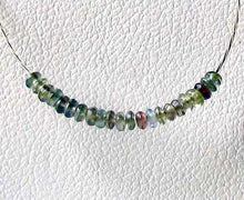 Load image into Gallery viewer, 6 Untreated Blue/Grey/Purple/Green Sapphire 2x1mm Roundel Beads 7704 - PremiumBead Primary Image 1