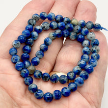 Load image into Gallery viewer, K-2 Round Stone or Raindrop Azurite | 6mm | Blue White | 62 Bead(s)