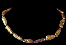 Load image into Gallery viewer, Green & Rose Gold Biwa FW Pearl Strand 104445