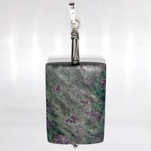 Load image into Gallery viewer, Sparkling Ruby Fuschite Sterling Silver Rectangle Pendant | 35x25mm |