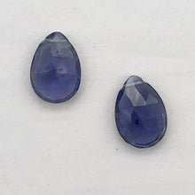 Load image into Gallery viewer, Pair 2.8cts Each Indigo Iolite Faceted Teardrop Beads | 11x8mm | 5.6tcw |