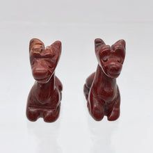Load image into Gallery viewer, Graceful 2 Carved Brecciated Jasper Giraffe Beads | 21x17x9.5mm | Red - PremiumBead Alternate Image 8