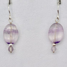 Load image into Gallery viewer, Enchanting Fluorite 15x10mm Bead Dangle Silver Earrings! | 1 3/8" Long |
