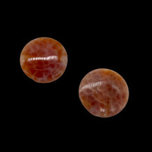 Load image into Gallery viewer, 2 Snakeskin/Crab Fire Agate Coin Focal Beads 8958