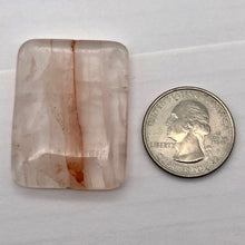 Load image into Gallery viewer, Quartz Orange Rectangular Pendant Bead | 40x30x6mm | 1 Bead |