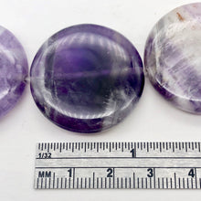 Load image into Gallery viewer, Chevron Amethyst Round coin | 30x7mm | Purple White | 13 Bead(s)