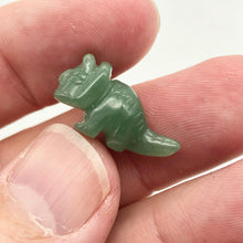 Load image into Gallery viewer, Dinosaur 2 Carved Aventurine Triceratops Beads | 22x12x7.5mm | Green - PremiumBead Alternate Image 2