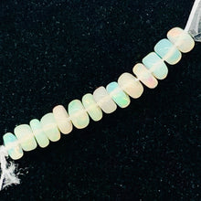 Load image into Gallery viewer, Opal Graduated Faceted Fiery Roundel Bead Parcel | 3.5-3 mm | Golden | 8 Beads |