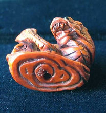 Load image into Gallery viewer, Carved Boxwood Wise Dragon On Clouds Ojime/Netsuke Bead - PremiumBead Alternate Image 3