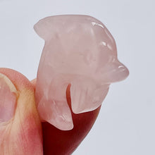 Load image into Gallery viewer, Jumping 2 Carved Rose Quartz Dolphin Beads | 25x11x8mm | Pink