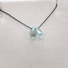 Load image into Gallery viewer, Pair (2) Rare Natural Light Blue Zircon Faceted 7.5x5-6x4mm Briolette Beads 4881 - PremiumBead Alternate Image 5