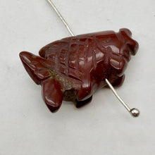 Load image into Gallery viewer, Carved Jasper Koi Fish Figurine Worry Stone | 23x11x5mm | red - PremiumBead Primary Image 1