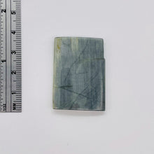 Load image into Gallery viewer, 1 Wild Cat's Eye Chrysoberyl Quartz 36x25mm Rectangle Bead 7521