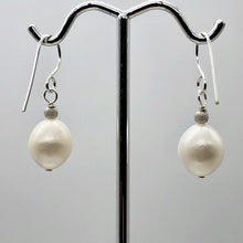 Load image into Gallery viewer, Pearl Dangle Sterling Silver Earrings |1.25" Long | Satin White |