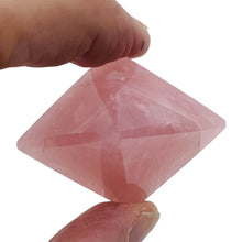 Load image into Gallery viewer, Rose Quartz Double Pyramid | 47x43mm | Pink | 1 Display Specimen |