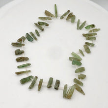 Load image into Gallery viewer, Kyanite Natural Crystal Pendant Bead Strand | 15x4x6 to 32x3x7mm| Green | 40 Bd|