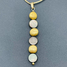 Load image into Gallery viewer, Mother of Pearl 14K Gold Filled Drop/Dangle | 2 1/4" Long | Rainbow | 1 Pendant|