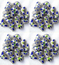 Load image into Gallery viewer, 5 Cobalt Cloisonne Butterfly Pendant Beads 8635C - PremiumBead Alternate Image 2