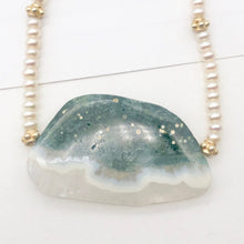 Load image into Gallery viewer, Ocean Jasper and Pearl 14K Gold Filled Necklace | 20 Inches Long |