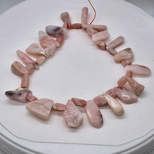 Load image into Gallery viewer, Pink Peruvian Opal 88g Varied Bead Strand | 15" | Pink | 37 Beads |