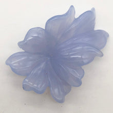 Load image into Gallery viewer, 42cts Exquisitely Hand Carved Blue Chalcedony Flower Pendant Bead - PremiumBead Alternate Image 5