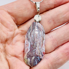 Load image into Gallery viewer, Ocean Jasper Sterling Silver Long | 2 3/4" Long | Purple/White | 1 Pendant |