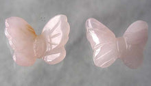 Load image into Gallery viewer, Flutter 2 Carved Rose Quartz Butterfly Beads | 21x17x5mm | Pink - PremiumBead Alternate Image 10