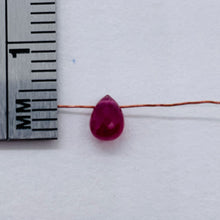 Load image into Gallery viewer, 1 Stunning Natural Red Ruby Faceted Briolette Bead 9667Ad