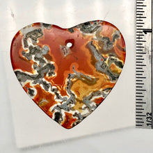 Load image into Gallery viewer, Limbcast Agate Heart Bead | 27x29x2mm | Orange/Green/Clear | Heart | 1 Bead | - PremiumBead Alternate Image 4