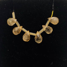 Load image into Gallery viewer, 6 Sparkling Warm Citrine Faceted Briolette Beads 004862 - PremiumBead Alternate Image 4