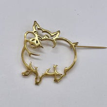 Load image into Gallery viewer, Charming! 6.5 Gram Vermeil Piggy Brooch Pin! 7681